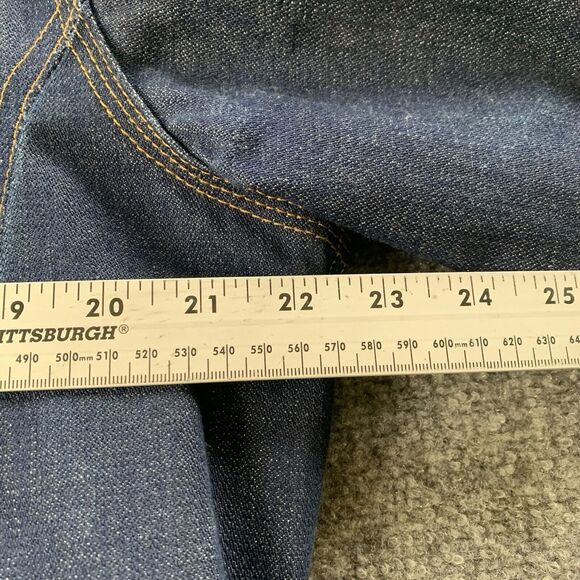 Vintage Carhartt Denim Jacket Sherpa Lined Button Up Dark Wash 80s 90s Size 42 - Picture 11 of 15